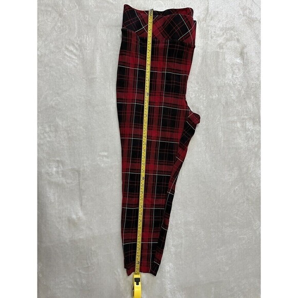 Torrid Womans Sz 4R Premium Ponte Red Plaid Pixie Pants Comfort NWOT - Picture 12 of 12